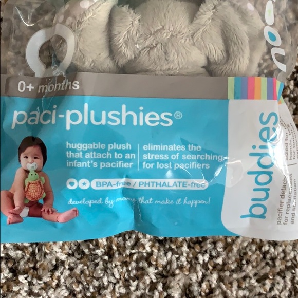 Nookums Paci-Plushies Buddies Elephant - Picture 5 of 9